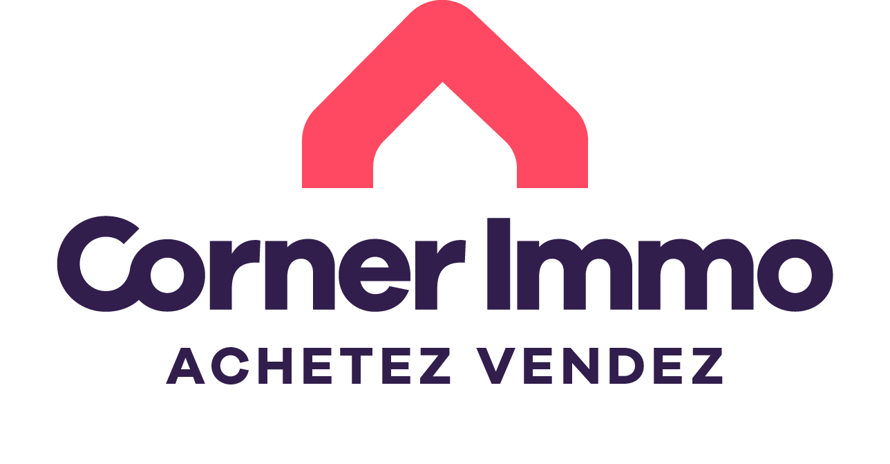 Logo Corner Immo rouge et bleu